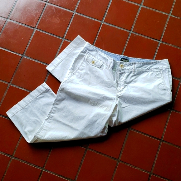 EDDIE BAUER Vashon Fit - White Capri Jeans - Size 14 - Picture 2 of 12